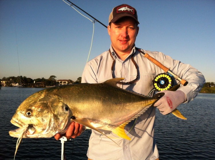 Ian w/a giant Jack Crevalle taken on a big top water fly.