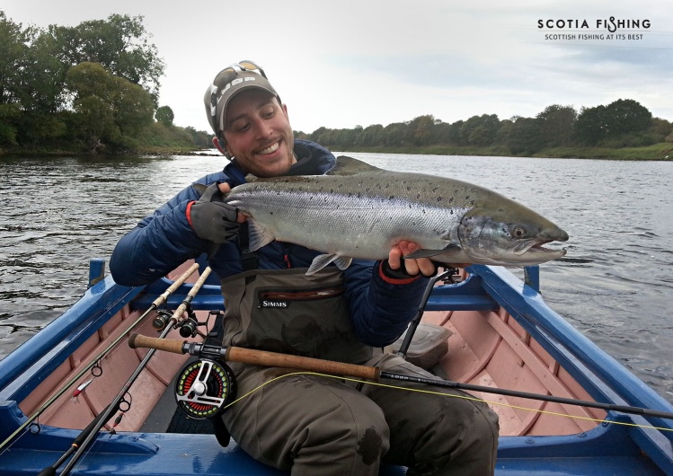 Head guide and owner Callum Conner with a lovely Tay Salmon
