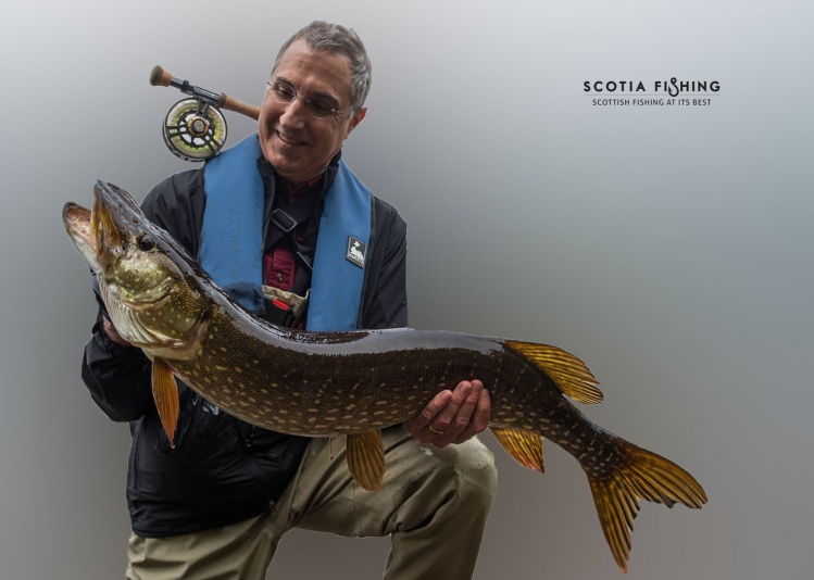 16lb Pike on the fly for Greg - what a day he had!