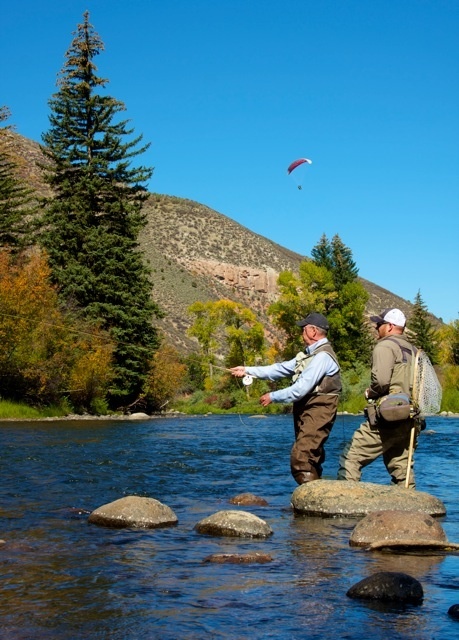 Wade fishing the Eagle River