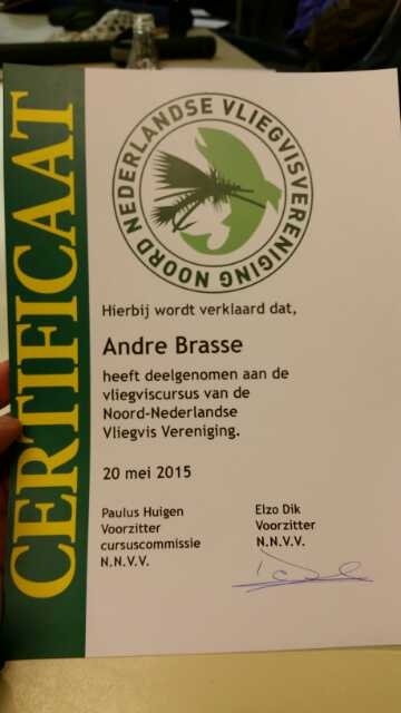 Yessss my fly fishing certificate,  Netherlands