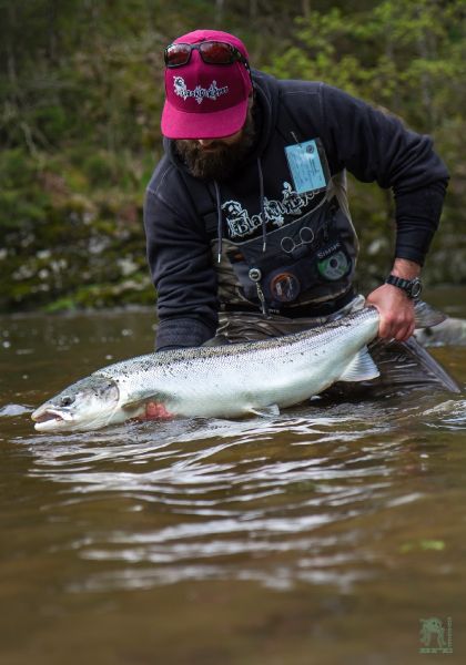 Black Fly Eyes Flyfishing 's Fly-fishing Pic of a Silver salmon – Fly dreamers 