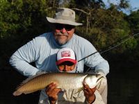 Guide Jeferson holds Keith's Arawana