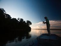 Tyler casting at Tapajós river