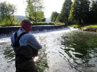 Under the dam