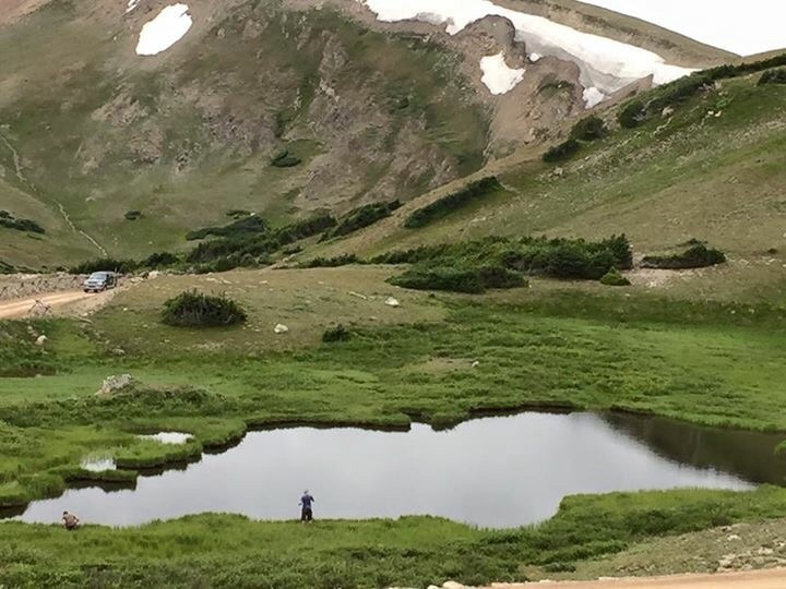 Fishing for brookies in a Rocky Mountain national park alpine lake