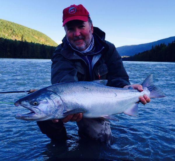 Fly-fishing Pic of Silver salmon shared by Jay Monahan – Fly dreamers 