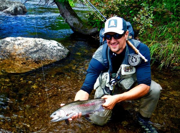 Luke Metherell 's Fly-fishing Catch of a Rainbow trout – Fly dreamers 