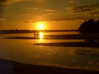 Fishing in the sunset