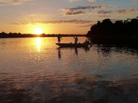 Fishing in the sunset