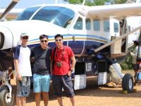 Group arriving at the Ecolodge's airstrip