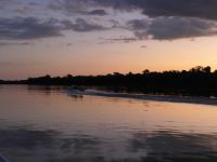 colorful sunset at Juruena river