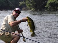 Casting from the rocks for peacock