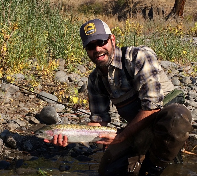 Finally Kris gets his first steelhead not in Alaska.  He worked on this for several days over 3 seasons.  He finished with 3 for the trip!