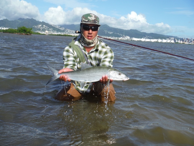 Andrew from Nervous Water Hawaii Fly Fishers keeping it fresh.
www.hitidefishing.com