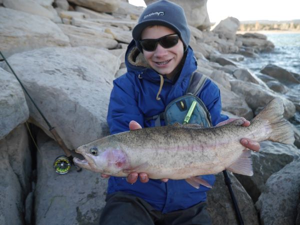 Luke Alder 's Fly-fishing Image of a Rainbow trout – Fly dreamers 