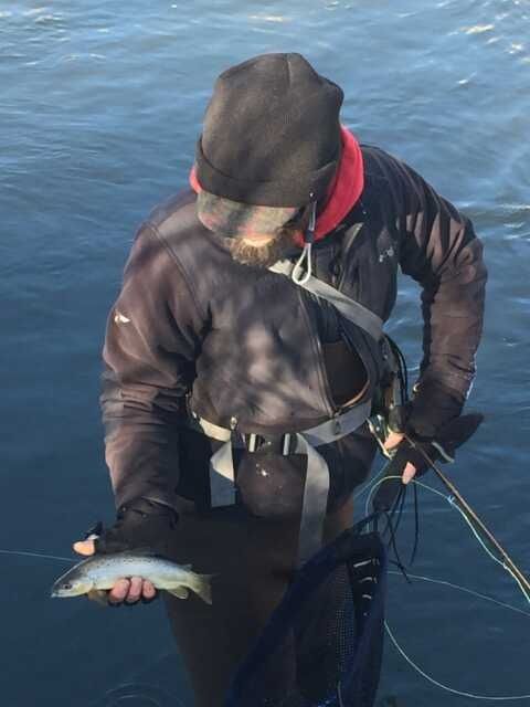 First fish of the brand new winter trout season in WI. Some much needed winter sunshine absorbed and quality time with my Dad.