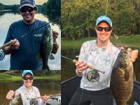 My brother Josh (in white) caught some hawgs.  I was being a good guide and clearing the smaller ones out of the way