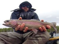 nice rainbow on a balanced leech