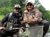 Rachel D. with a Pa Stream bred Brown Trout