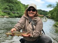 Rachel D. with a Pa Stream bred Brown Trout