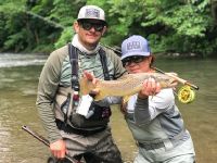 Thao with her PB Pa Brown Trout