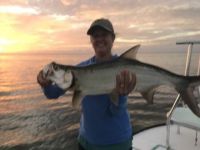 Polly with her first Florida Keys tarpon.