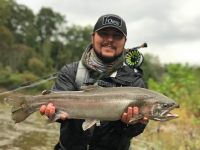 Chris with his Lake Erie Steelhead 