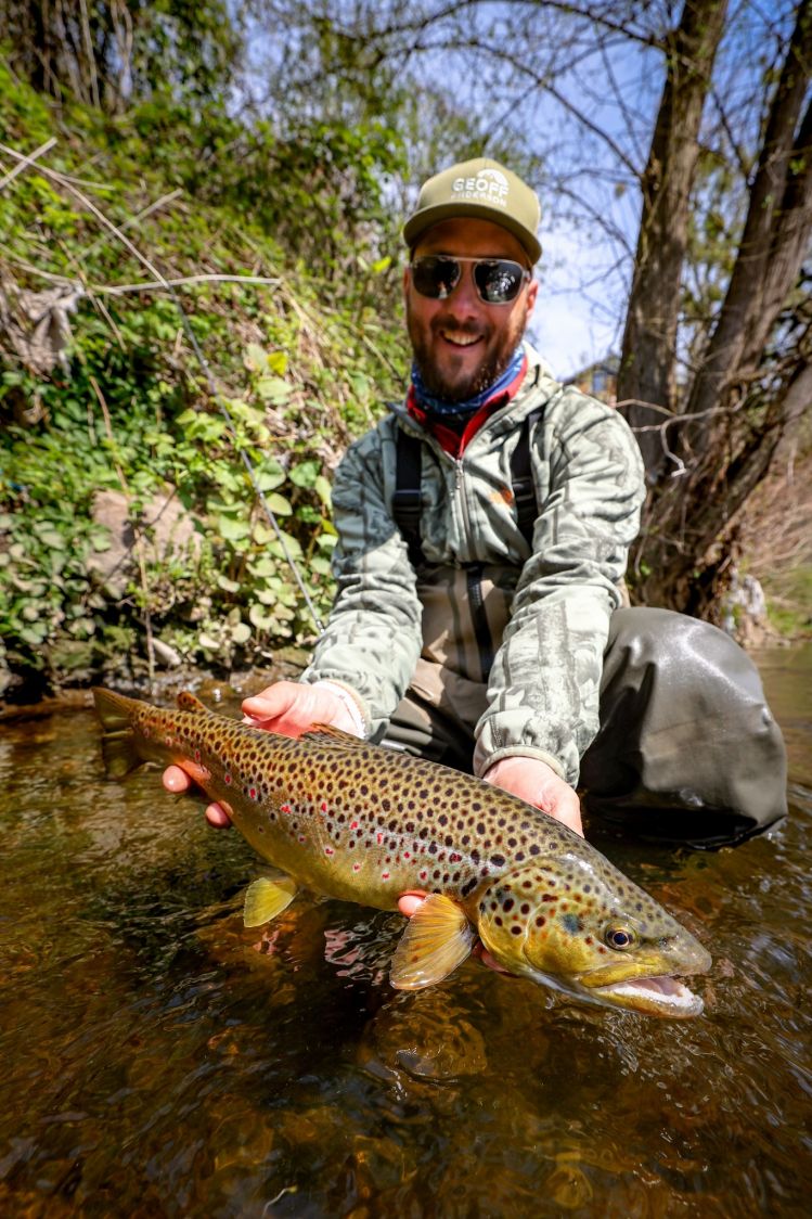 Freddy Harbot with a gorgeous brown trout